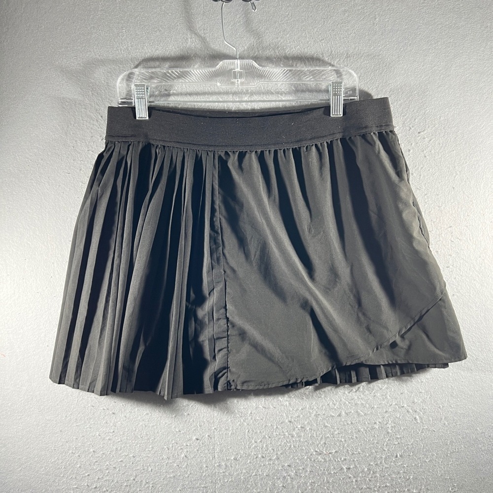1031 | Kensie Pleated Athletic Tennis Golf Skort Black Womens XL